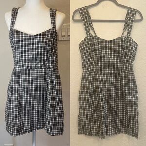 Abercrombie & Fitch Small Black & White Coquette Casual Summer Sweetheart Dress